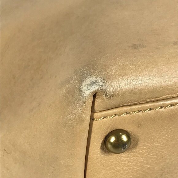 CHANEL Turnlock CC CC Mark Bag Tote Bag Hand Bag Leather Beige - Picture 4 of 16